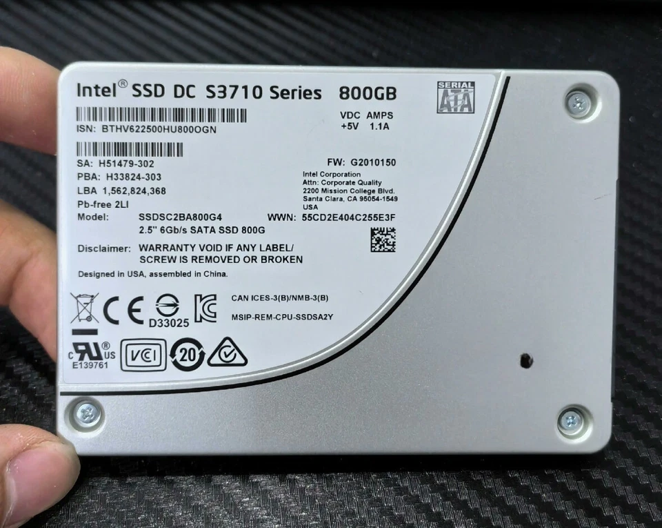 800GB DC Intel S3710 Series SSDSC2BA800G4 2.5" SATA 6Gb/s Enterprise SSD - Image 2 of 4