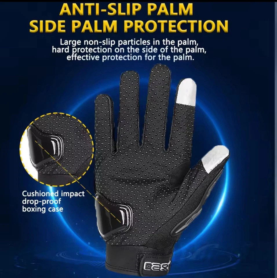 Guanto Tessuto Moto Protezione Nocche Estivo Tessuto Mesh Traforato Estivo - Immagine 4 di 4