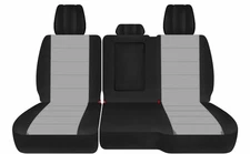 Rear 60-40 split seat covers fits 2013 to 2018 Toyota RAV4  black silver