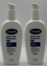 2PK Cetaphil Daily Night Facial Moisturizer  OIL FREE  3 FL OZ EACH FAST SHIP