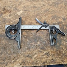 L.S. Starrett Co. USA No. 4 Combination Square Protrator, Center Finder, Square