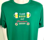 "Christmas Cold Beer & Christmas Cheer" Men's Bright Green T-Shirt ~ $5.00+ OFF