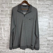 Travis Mathew Dark Gray Midweight Quarter Zip Casual Pullover Sweater Mens XL