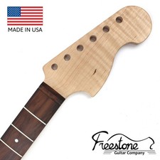 Cuello de guitarra - Pau Ferro sobre arce rizado - Estilo S - Se adapta a Fender Stratocaster