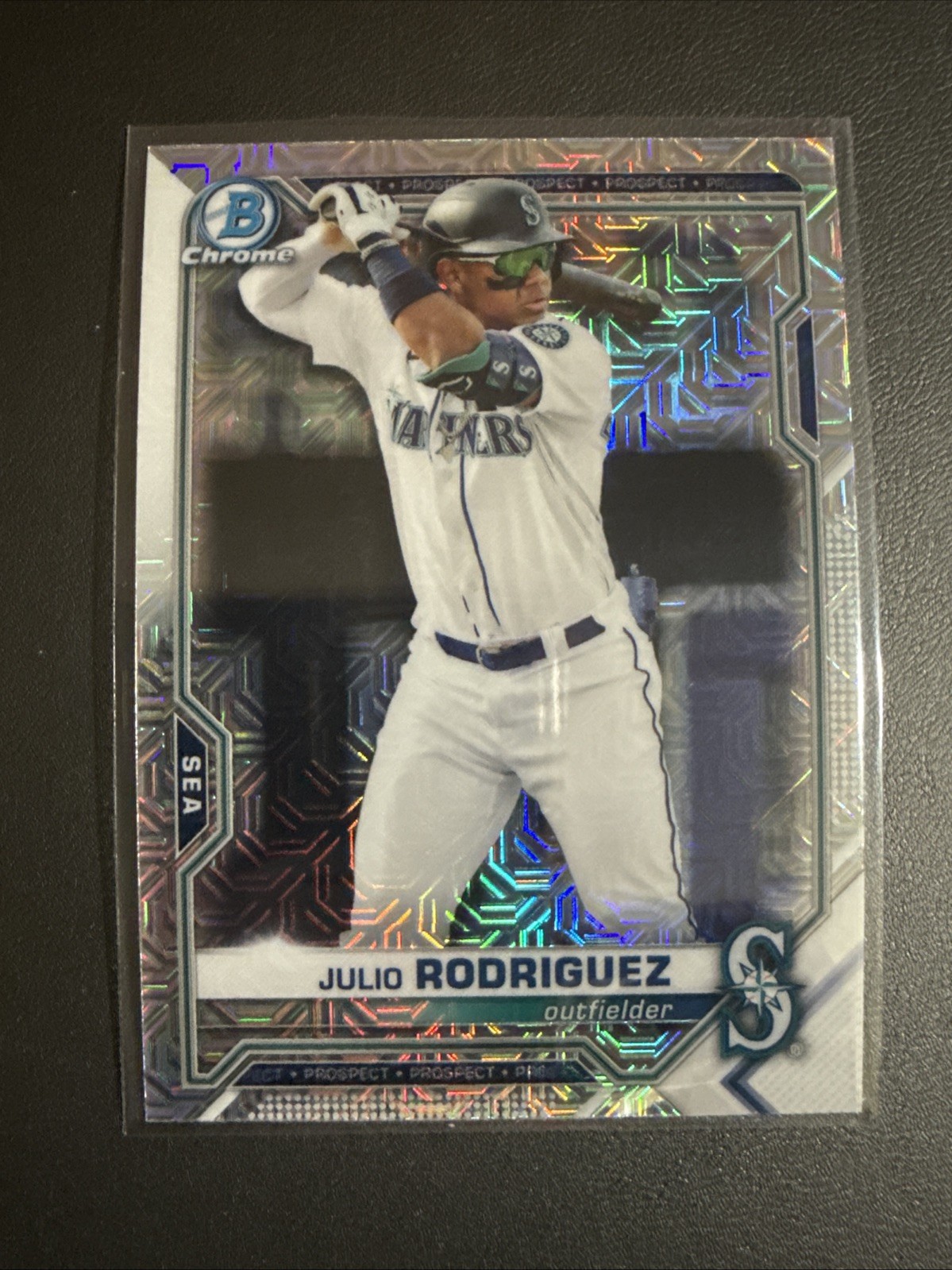 2021 Bowman Chrome Mojo Refractor #BCP-86 Julio Rodriguez Mariners