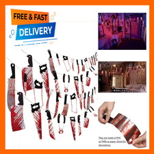 Halloween Decorations Bloody Banners Horror Party Garland Decor Plastic Set 4