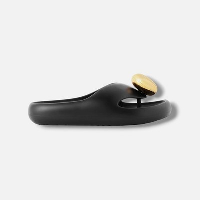LOEWE + Paula's Ibiza Women's Black Bubble Logo Slides Shoes Size EU:38 US:8