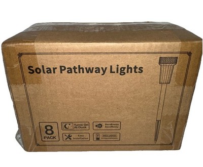 Mancra Solar Lights Outdoor Waterproof, 8 Pack Stainless Steel Tungsten Bulb Sol
