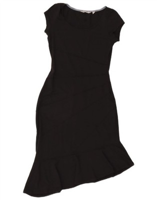 Athleta Damen asymmetrisches Kleid UK 6 XS schwarz Nylon AA18
