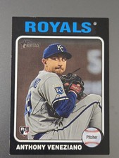 Anthony Veneziano 2024 Topps Heritage RC Black Border Royals Rookie