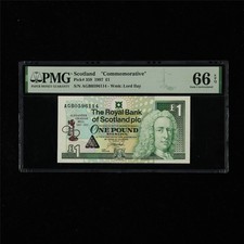 1997 Scotland  Commemorative  1 Pound Pick#359 PMG 66 EPQ Gem UNC 04