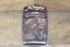 NEW Genuine Rage Hypodermic No Collar 100 Grain Expandable Broadhead 3 Pack