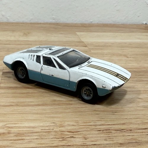 Vintage Corgi Toys DE TOMASO MANGUSTA BLUE WHITE GOLD Diecast 1960's