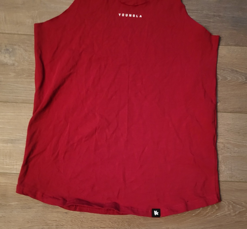 Camiseta sin mangas YoungLA #332 MMXIV muscular Spellout culturismo para hombre talla grande nueva con etiquetas - Imagen 3 de 6