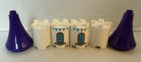 2 Lego DUPLO Replacement Turets from Sofia the First Castle 10595