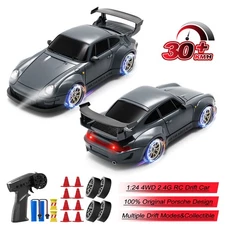 1/24 4WD RC Drift Car Porsche 2.4Ghz Racing Car Remote Control Car Toy for Kids