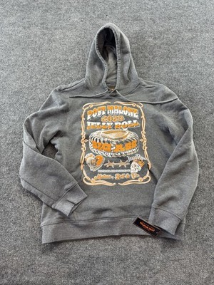 Post Malone Jelly Roll Hoodie Mens XL Gray Big Ass Tour Graphic Stone Mountain