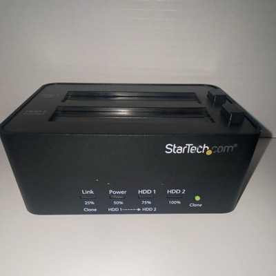 StarTech.com Dual Bay HDD Docking Station Duplicator/Clone, Black, 2.5/3.5in