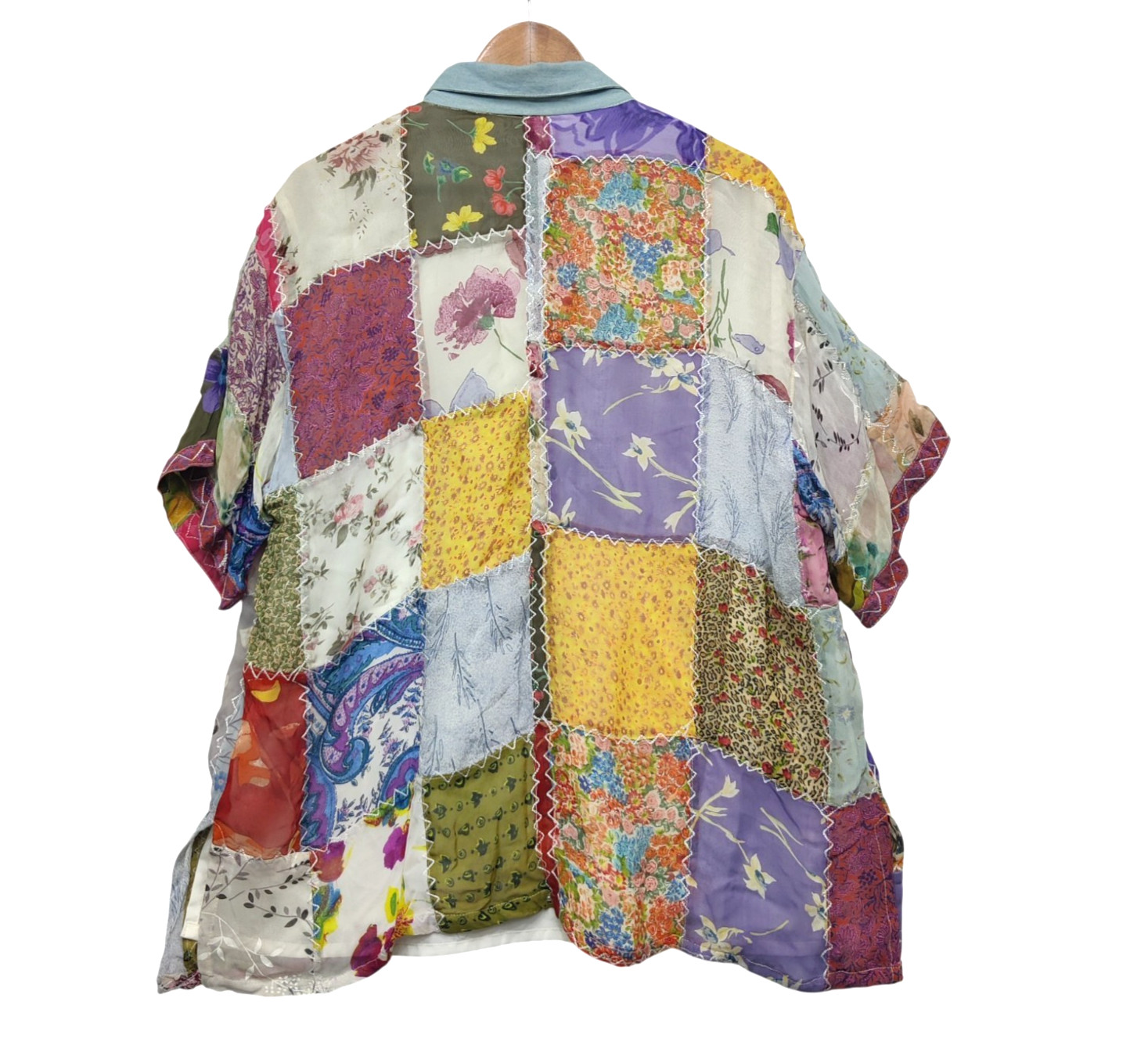 Sacred Threads Colorful Patchwork Oversized Bohem… - image 2