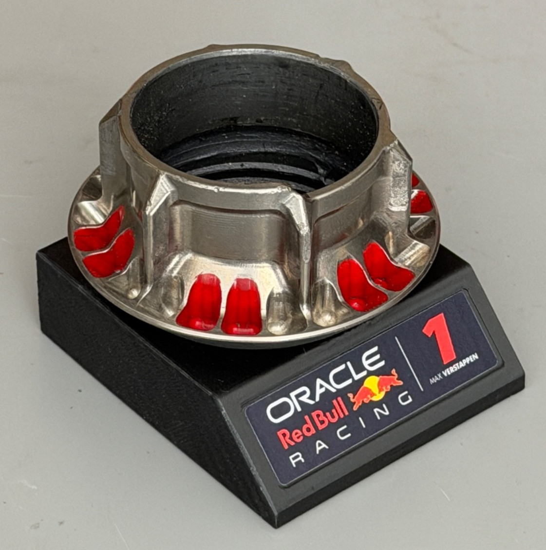 MAX VERSTAPPEN F1 MEMORABILIA RACE USED TITANIUM WHEEL NUT RED BULL RACING ORB