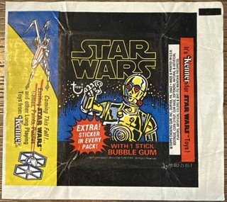 1977 Topps Star Wars Episode IV Trading Cards 1st Series Wax Wrapper C 3PO Rare