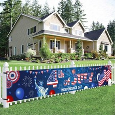 4th of July Independence Day Yard Banner - XtraLarge, 120x20 Inch  4th of July