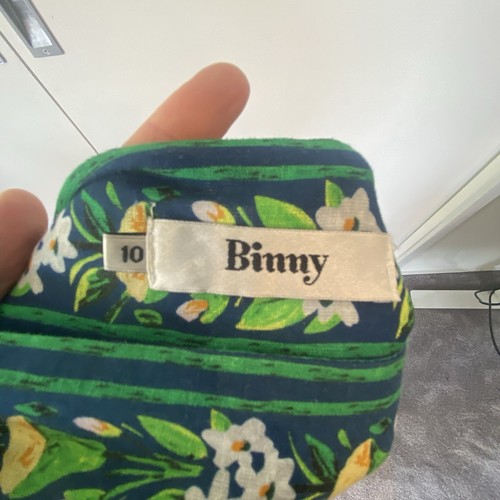 Binny Dress Palladio Blue Lemons Size AU10 US6 Cotton Linen Tiered skirt Summer - Bild 8 von 11