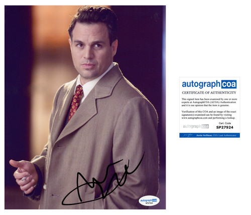Mark Ruffalo ‘Shutter Island’ Signed 'Chuck Aule' 8x10 Photo ACOA