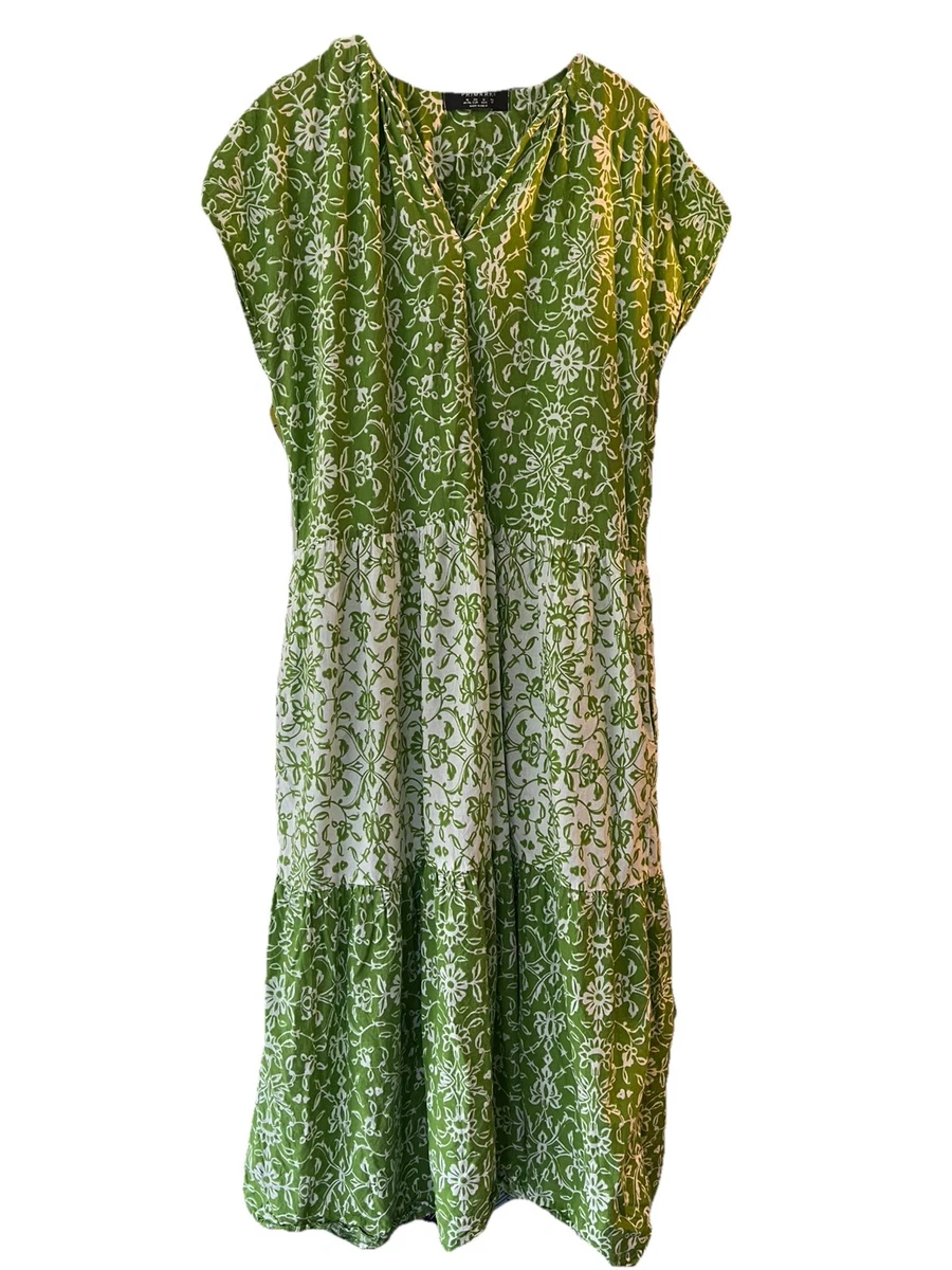 green emerald velvet dress Primark Cares Green Yellow Keyhole Floral Tropical Shift Mini Dress Size 8