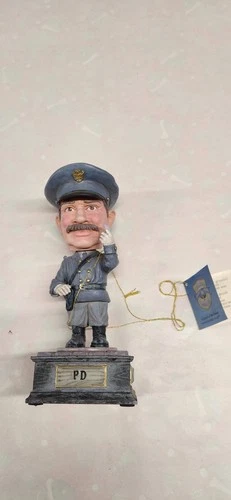 Blue Hats of Bravery PD Police Dept Officer Cop Policeman Bobblehead Bobble 8"