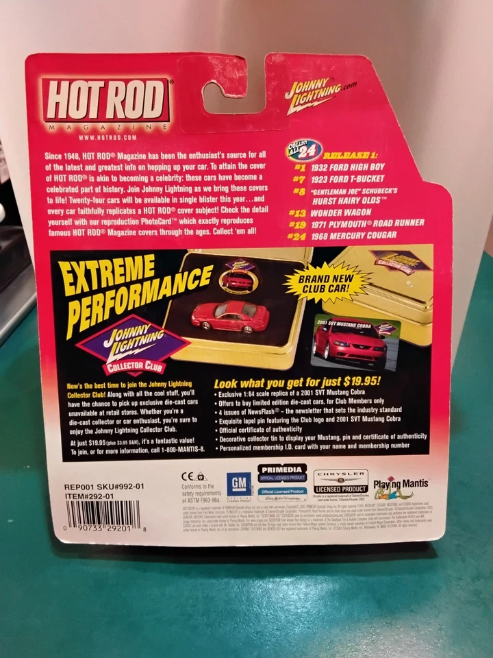 HURST HAIRY OLDS JOHNNY LIGHTNING HOT ROD MAGAZINE #8 TAN AND BLACK - Image 2 of 2