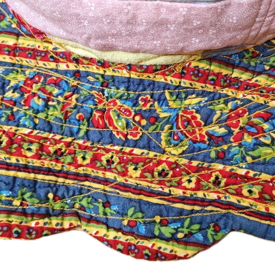 Handmade Patchwork Floppy Sun Bucket Hat Packable… - image 5