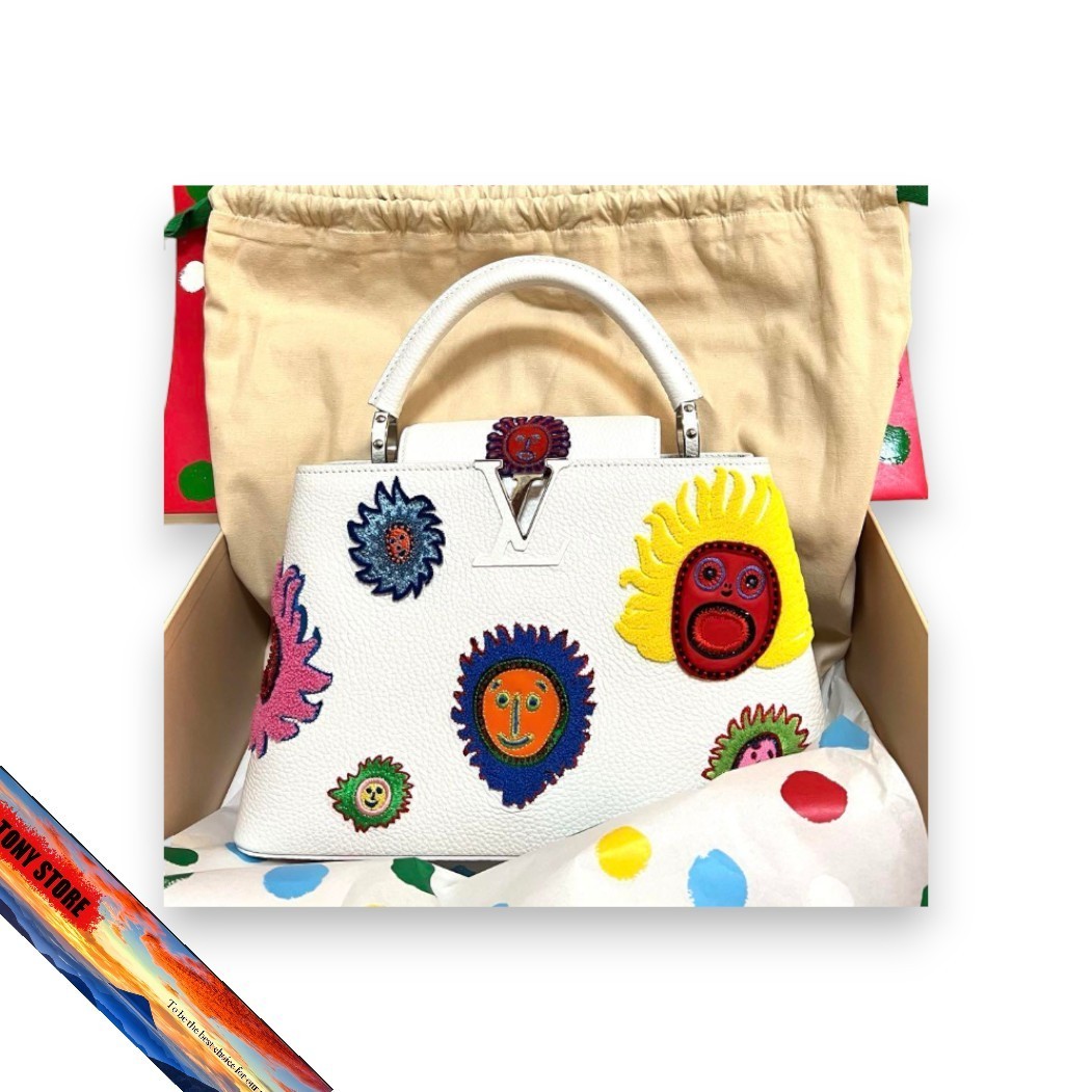 Louis Vuitton LV × YK Capucines MM M21726 Yayoi Kusama Face Series