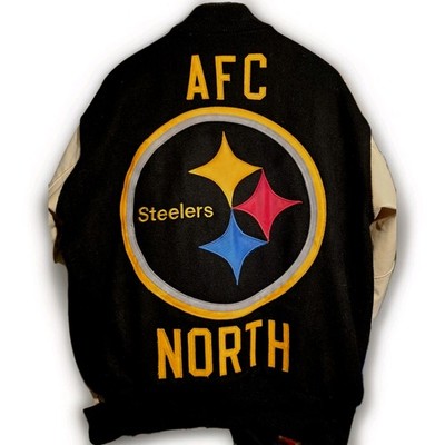 Steelers Vintage AFC North Delong Leather And Linen Jacket Very Rare ...