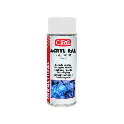 CRC Farb-Schutzlack-Spray ACRYL RAL reinweiss glänzend 9010 400 ml Spraydose 6
