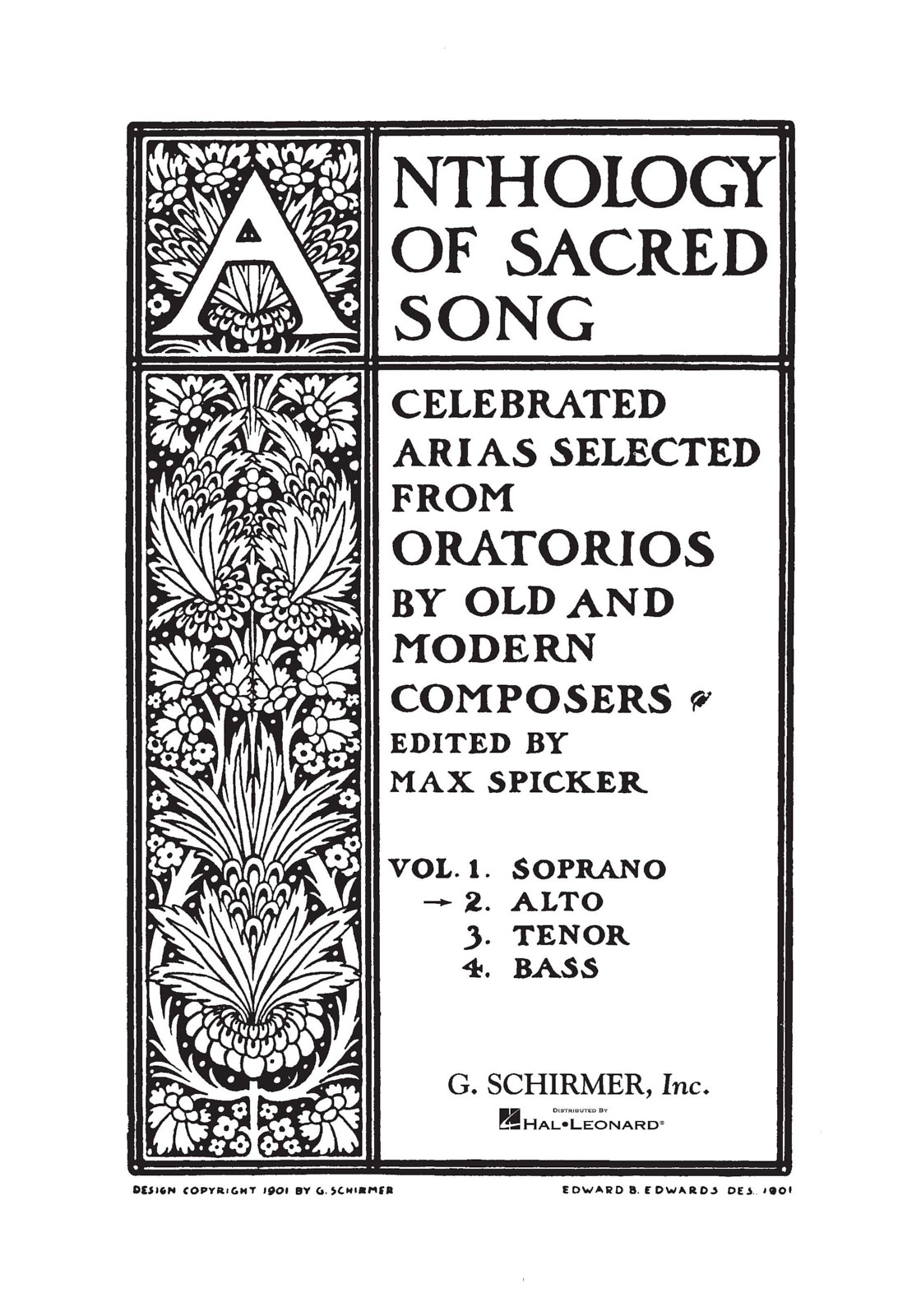 Anthology of Sacred Song Vol 2 for Mezzo-Soprano Alto Vocal & Piano Sheet Music