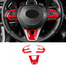 Steering Wheel Trim 3pcs For Toyota Corolla 2019-2026 Red Accessories Steering Wheel Trim 3pcs For Toyota Corolla 2019-2026 Red Accessories