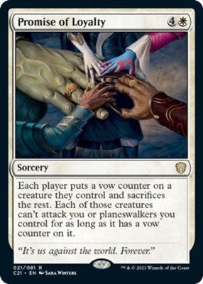 x1 Promise of Loyalty R MTG Commander 2021 M/NM, English