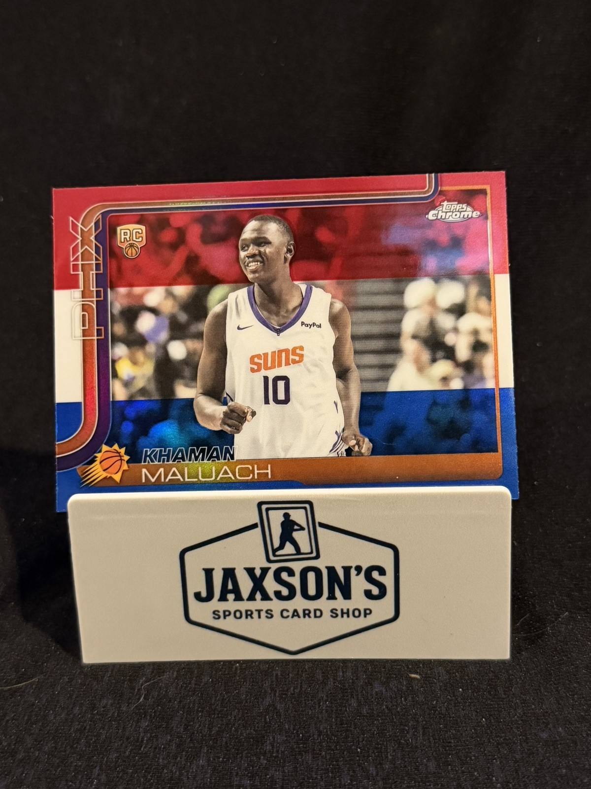 2025-26 Topps Chrome- Khaman Maluach #260 Red White Blue (RC)