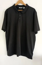 Perry Ellis Portfolio Men's Black Short Sleeve Polo Golf Shirt Size 2XL