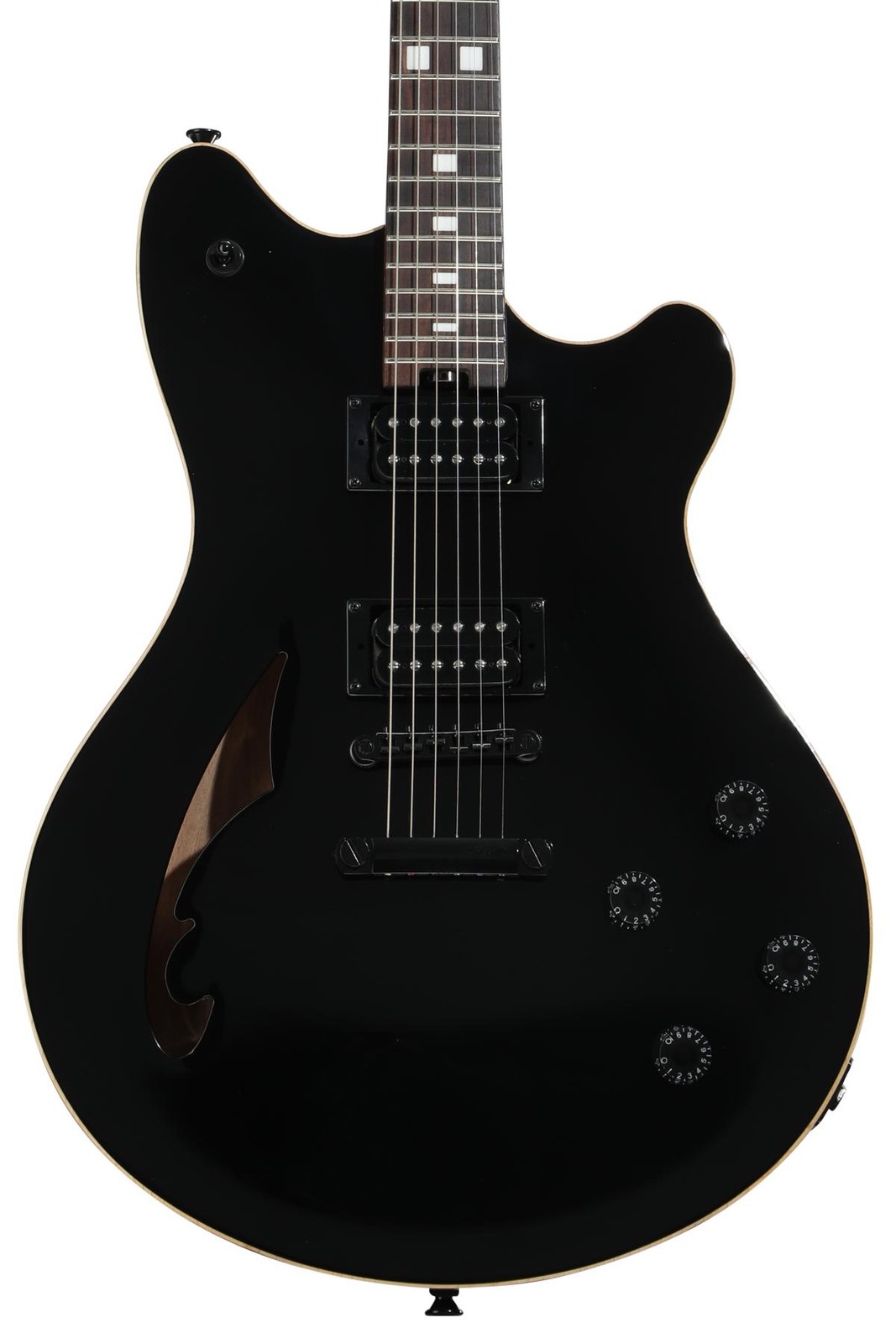 Стандартная электрогитара EVH SA-126 с полупустым корпусом - Piano Black