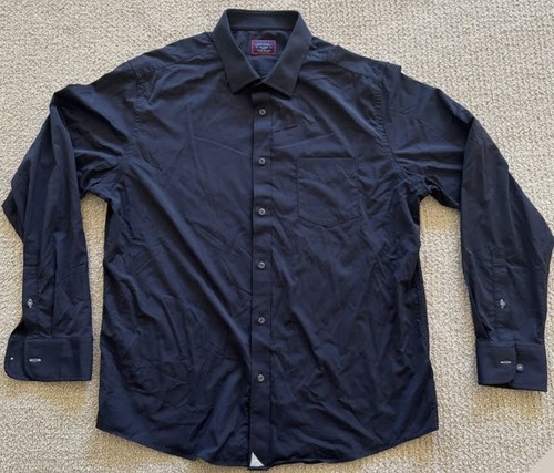 Untuckit Gironde Black Shirt Men XL Slim Fit Short Sleeve Performance