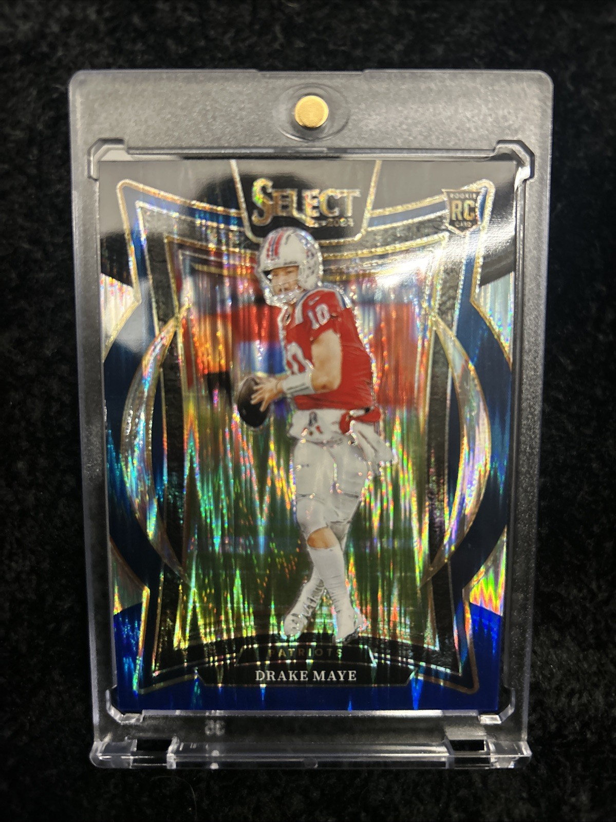 Drake Maye 2024 Select Concourse Level Black & Blue Shock Prizm New Mag Rookie