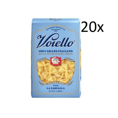20x Voiello La Farfalla n°192 Pasta 100% Italienischer Weizen 500g