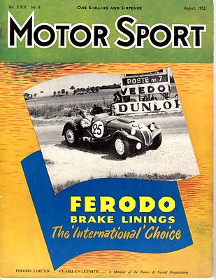 Motor Sport August 1953 Vol. XXIX No 8 | eBay