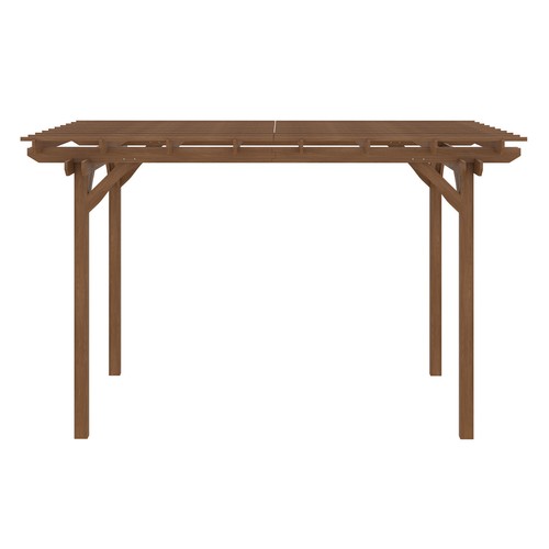 12' x 10' Wooden Pergola Outdoor Gazebo with Stable Structure - Picture 9 of 11