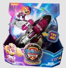 PAW PATROL The Mighty Movie Mighty Pups Jet Lights, Sounds  Skye Figure NEW