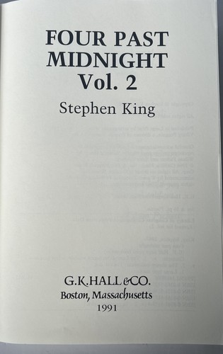 Four Past Midnight de Stephen King IMPRESIÓN GRANDE Volumen Dos Tapa blanda 1991 usado - Imagen 5 de 7