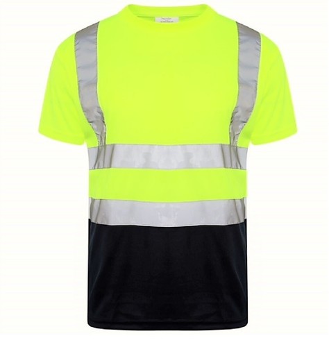 Safety Two Tone High Viz visibility T Shirt Shirts Work Wear S to 5XL - Picture 4 of 5