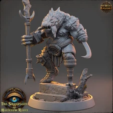 Crocodile Man Warrior Hook Halfgrind - Daybreak Miniatures - Beastmen Infantry